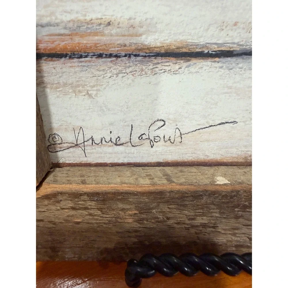 Jan Michael Crafts Annie LaPoint Windmill Reclaimed Wood Frame Art Psalm 100:3